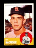 1963 Topps Baseball Card #394 Tim McCarver St Louis Cardinals