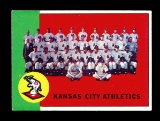 1963 Topps Baseball Card #397 Kansas City Athletics Team Card