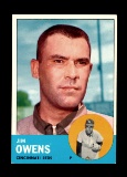 1963 Topps Baseball Card #483 Jim Owens Cincinnati Reds