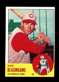 1963 Topps Baseball Card #518 Don Blasingame Cincinnati Reds