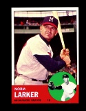1963 Topps Baseball Card #536 Norm Larker Milwaukee Braves