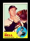 1963 Topps Baseball Card #547 Gus Bell Milwaukee Braves