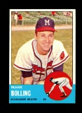 1963 Topps Baseball Card #570 Frank Bolling Milwaukee Braves
