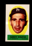 1963 Topps Peel-Off Sticker Insert Hall of Famer Sandy Koufax Los Angeles D