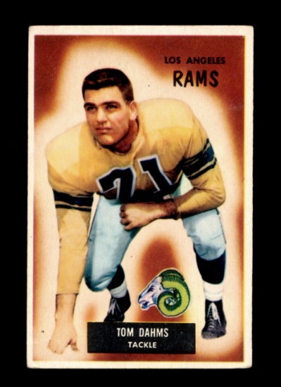1955 Bowman Football Card #69 Tom Dahms Los Angeles Rams