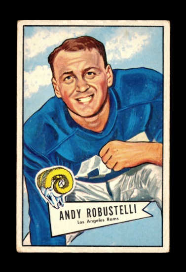 1952 Bowman Large ROOKIE Football Card #85 Rookie Hall of Famer Andy Robust