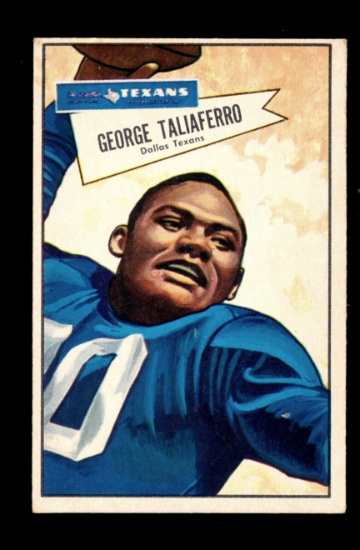 1952 Bowman Large Football Card #89 George Taliaferro Dallas Texans