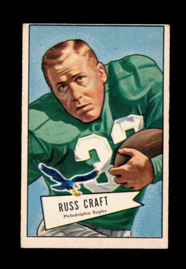 1952 Bowman Large Football Card #116 Russ Craft Philadelphia Eagles