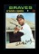 1971 Topps Baseball Card #605 Hall of Famer Orlando Cepeda Atlanta Braves