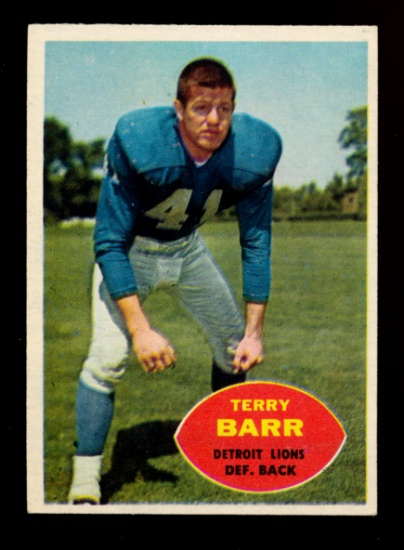 1960 Topps Football Card #47 Terry Barr Detroit Lions
