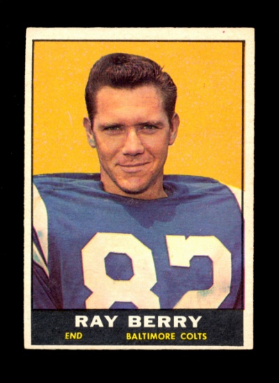 1961 Topps Football Card #4 Hall of Famer Ray Berry Baltimore Colts