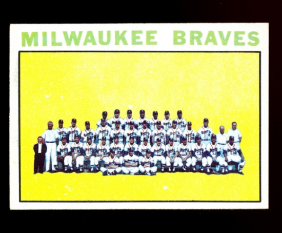 1964 Topps Baseball Card #132 Milwaukee Braves Team Card