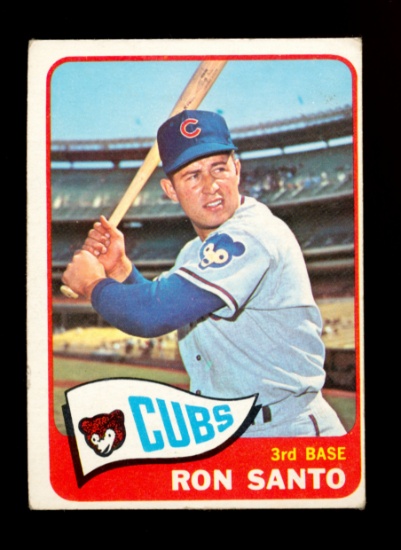 1965 Topps Baseball Card #110 Hall of Famer Ron Santo Chicago Cubs