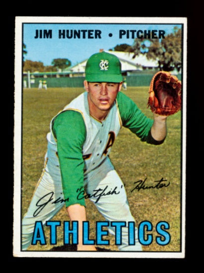 1967 Topps Baseball Card #369 Hall of Famer Jim Hunter Kansas City Athletic