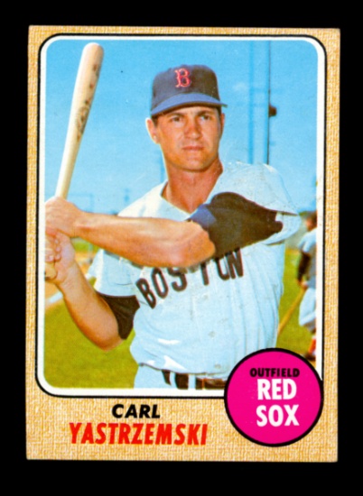 1968 Topps Baseball Card #250 Hall of Famer Carl Yastrzemski Boston Red Sox