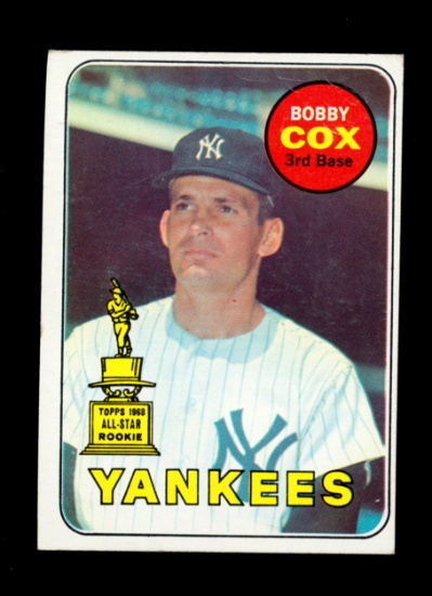 1969 Topps ROOKIE Baseball Card #237 Rookie Hall of Famer Bobby Cox New Yor