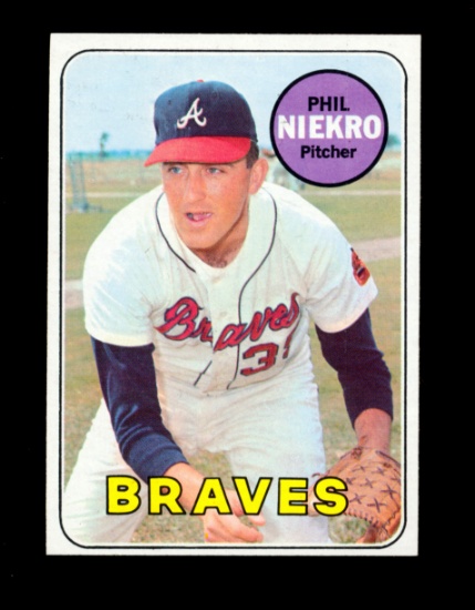 1969 Topps Baseball Card #355 Hall of Famer Phil Niekro Atlanta Braves