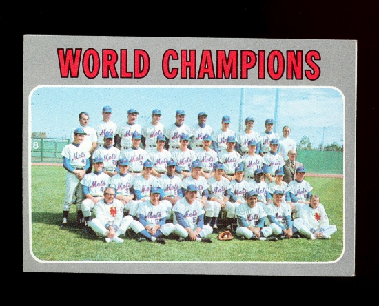1970 Topps Baseball Card #1 World Champion New York Mets Team Card