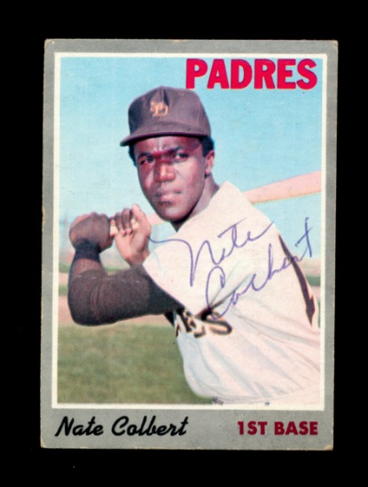 1970 Topps AUTOGRAPHED Baseball Card #11 Nathan Colbert San Diego Padres