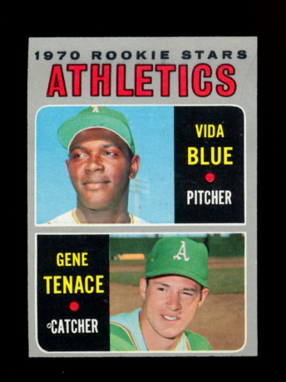 1970 Topps Baseball Card #21 Athletics Rookie Stars: Vida Blue-Gene Tenace