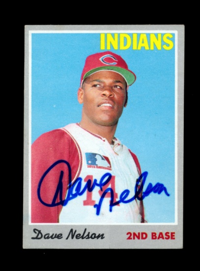 1970 Topps AUTOGRAPHED Baseball Card #112 David Nelson Cleveland Indians