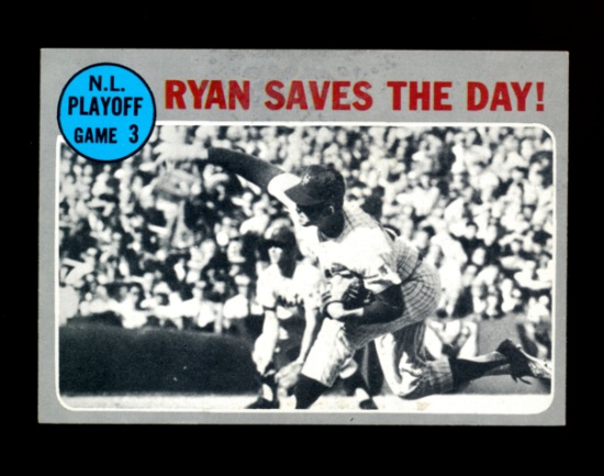 1970 Topps Baseball Card #197 National League Playoff: Ryan Saves The Day