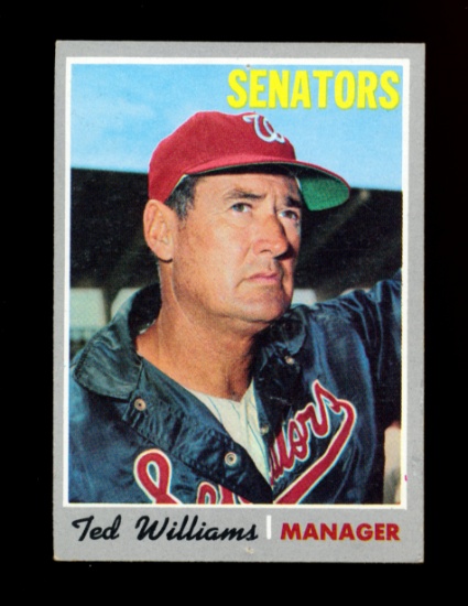 1970 Topps Baseball Card #211 Hall of Famer Ted Williams Manager Washington