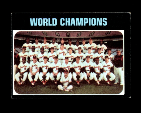 1971 Topps Baseball Card #1 World Champion Baltimore Orioles Team