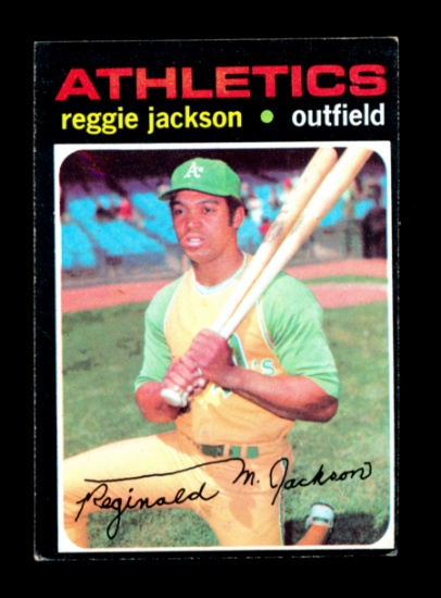 1971 Topps Baseball Card #20 Hall of Famer Reggie Jackson Oakland A's