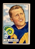 1951 Bowman Football Card #77 Tommy Kalmanir Los Angeles Rams. Creases on R