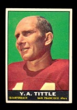1961 Topps Football Card #58 Hall of Famer Y.A. Tittle San Francisco 49ers