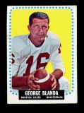 1964 Topps Football Card #68 Hall of Famer George Blanda Houston Oilers