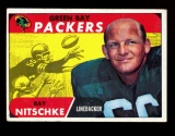 1968 Topps Football Card #157 Hall of Famer Ray Nitschke Green Bay Packers