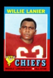 1971 Topps ROOKIE Football Card #114 Rookie Hall of Famer Willie Lanier Kan