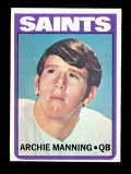 1972 Topps ROOKIE Football Card #55 Rookie Archie Manning New Orleans Saint