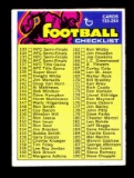 1973 Topps Football Card #224 Checklist 133-264 Unchecked