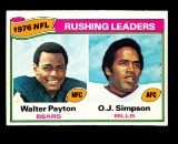 1977 Topps Football Card #3 NFL Rushing Leaders: Walter Payton-O.J. Simpson