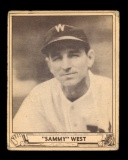1940 Playball Baseball Card #22 Sammy West Washington Senators. Low Grade