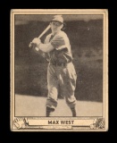 1940 Payball Baseball Card #57  Max West Boston Bees. Low Grade