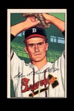 1952 Bowman ROOKIE Baseball Card #244 Rookie Lew Burdette Boston Braves