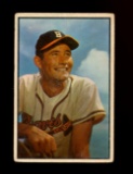 1953 Bowman Color Baseball Card #151 Joe Adcock Milwaukee Braves