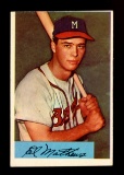 1954 Bowman Baseball Card #64 Hall of Famer Eddie Mathews Milwaukee Braves