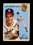 1954 Topps Baseball Card #20 Hall of Famer Warren Spahn Milwaukee Braves
