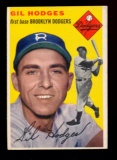 1954 Topps Baseball Card #102 Gil Hodges Brooklyn Dodgers