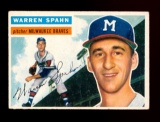 1956 Topps Baseball Card #10 Hall of Famer Warren Spahn MilwAUKEE Braves