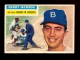 1956 Topps Baseball Card #223 Randy Jackson Brooklyn Dodgers