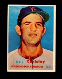 1957 Topps Baseball Card #320 Neil Chrisley Washington Senators