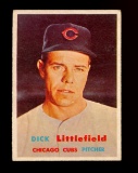 1957 Topps Baseball Card #346 Dick Littlefield Chicago Cubs