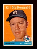 1958 Topps Baseball Card #20 Gil Mc Dougald New York Yankees