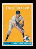 1958 Topps Baseball Card #161 Don Larsen New York Yankees